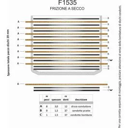Serie 8 dischi frizione conduttore Ducati Hypermotard 1100 07-09 S 1098 07-08