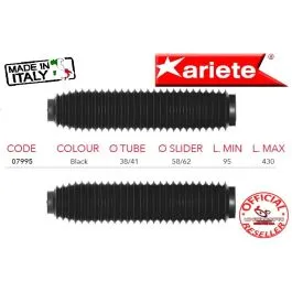 Soffietti forcella Ariete neri per moto Enduro