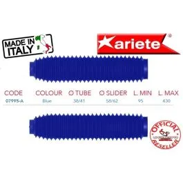 Soffietti forcella Ariete blu per moto Enduro