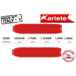 Soffietti forcella Ariete rossi per moto Enduro