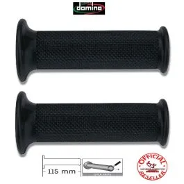 coppia manopole moto scooter nere domino 115 mm