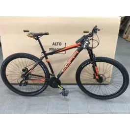 bici 29 mtb front coppi 21 velocità alluminio nero arancio 48 disk
