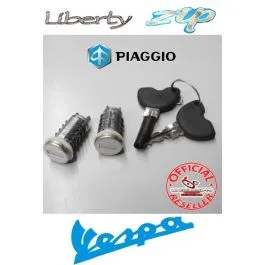 Serrature 2 pezzi per Piaggio scooter e Vespa