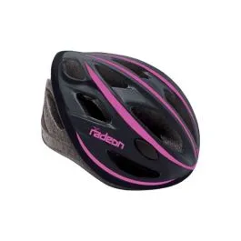 Casco Bici Ciclo per Donna Marca MVtek modello Radeon taglia L 58-61 Nero opaco Fucsia