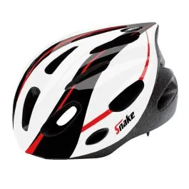 casco bici adulto taglia m (53-56) snake ii bianco nero rosso