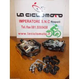 pedali mtb sgancio rapido / fisso nero alluminio