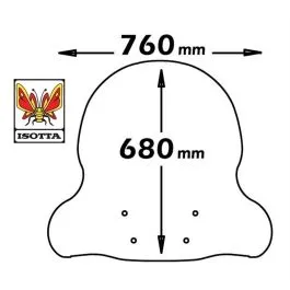 Parabrezza Yamaha Majesty 125 2000-2006 /Skiliner 1998-2004 Isotta con Attacchi