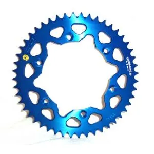 Corona 42 Denti Sitta in Ergal, colore blu, passo 520, per HUSQVARNA, BETA e GAS GAS (modelli in descrizione), codice 101V42-BLUE