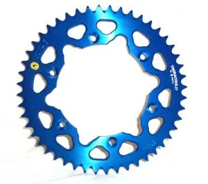 Corona 49 Denti Sitta in Ergal, colore blu, passo 520, per HUSQVARNA, BETA e GAS GAS (modelli in descrizione), codice 101V49-BLUE