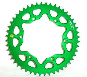 Corona 51 Denti Sitta in Ergal, passo 520, per Kawasaki vari modelli (vedi descrizione), codice 101W51-GREEN