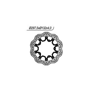 DISCO FRENO WAVE ANTERIORE MAGGIORATO PER T-MAX 530 MY:2013-20 (NG 1205X) codice 6591205X