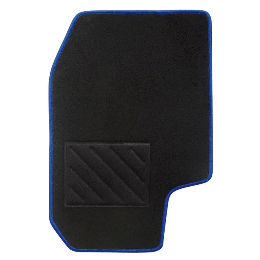 SET TAPPETI IN MOQUETTE EASY UNIVERSALI NERO/BLU MODELLO A AUTO MINERVA