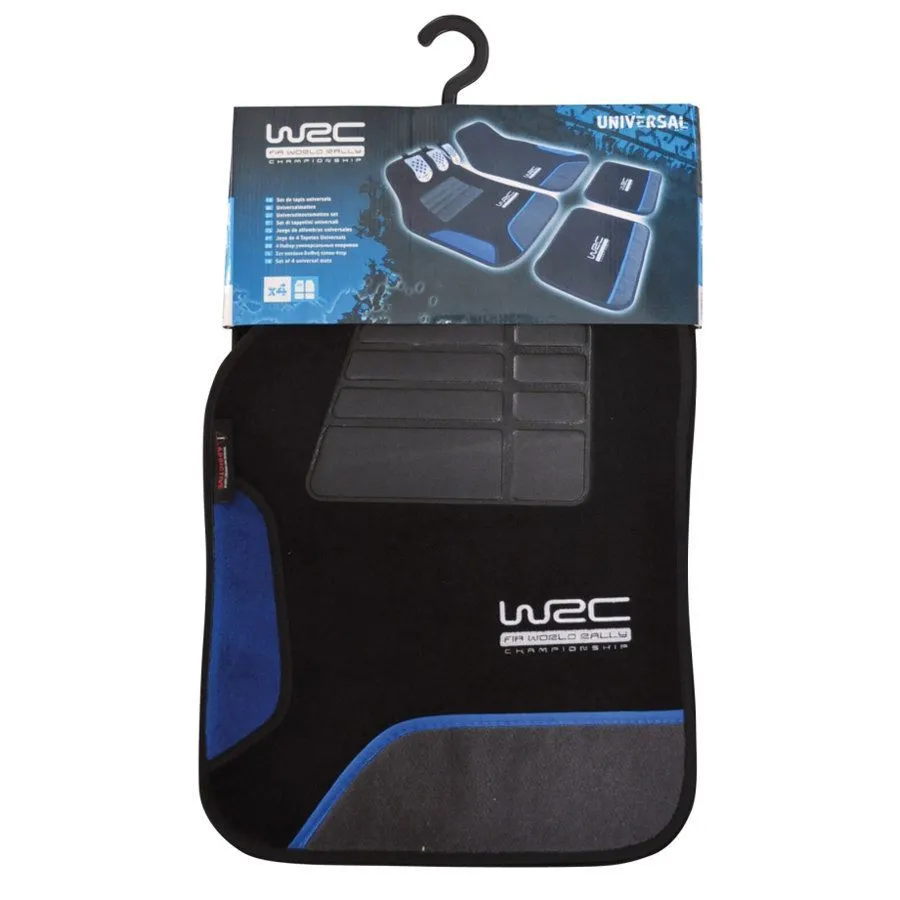 TAPPETI UNIVERSALI IN MOQUETTE TAPPETINI SET COMPLETO PER AUTO 4 PEZZI WRC