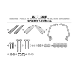 Attacco posteriore SUZUKI V-Strom 1050 XT 20-23 bauletto MONOKEY MONOLOCK GIVI
