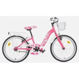 Bici 20 Smarty per bambina rosa cestino cavalletto parafanghi Dino Bikes