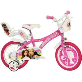 Bici 14 love Barbie per bambina con rotelle cestino porta bambola Dino Bikes
