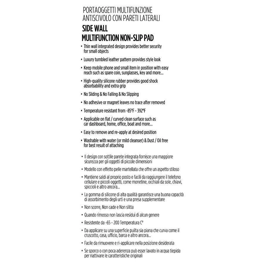 TAPPETTINO ANTISCIVOLO CON BORDO NERO 170x90x8MM MOBILE SMARTPHONE NOVAK