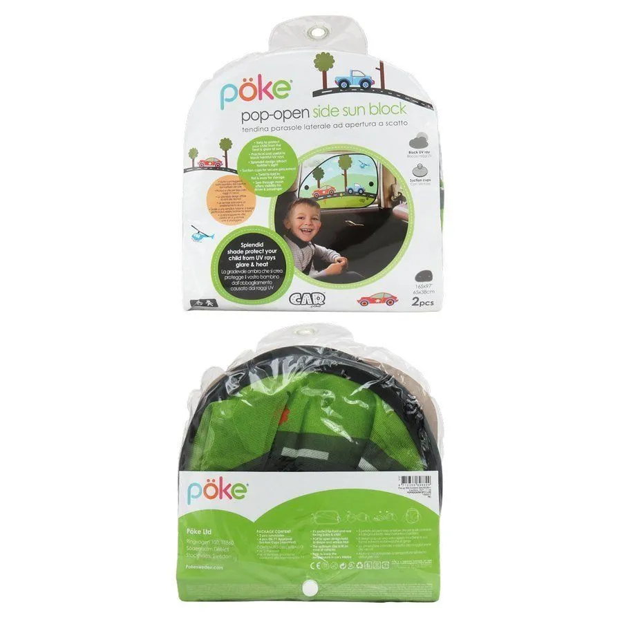 Tendina pop-up +vent 65x38cm 2pz CARS - Tendina laterale con ventosa Cars - Mult