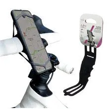 Supporto da manubrio in silicone 1pz - Smartphone - Supporto - Nero NOVAK 163