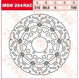 TRW MSW264RAC BRAKE ROTOR FLOATING 310 RAC-DESIGN