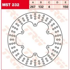 TRW MST232 BRAKE ROTOR FIXED 267 ROUND FRONT