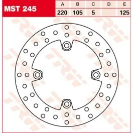 TRW MST245 BRAKE ROTOR FIXED 220 ROUND REAR