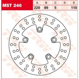 TRW MST246 BRAKE ROTOR FIXED 220 ROUND REAR