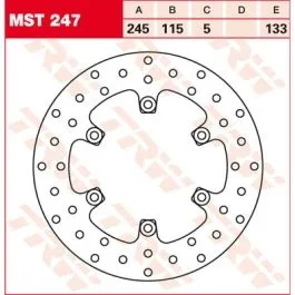 TRW MST247 BRAKE ROTOR FIXED 245 ROUND FRONT/REAR