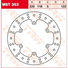 TRW MST363 BRAKE ROTOR FIXED 220 ROUND REAR