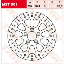 TRW MST501 BRAKE ROTOR ROUND FIXED 292 REAR