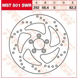 TRW MST501SWR BRAKE ROTOR NON-FLOATING SWING-DESIGN RIGHT