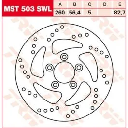 TRW MST503SWL BRAKE ROTOR NON-FLOATING SWING-DESIGN LEFT