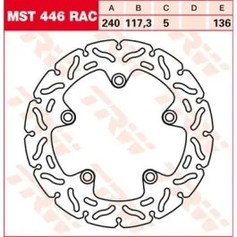 TRW MST446RAC BRAKE ROTOR NON-FLOATING RAC-DESIGN
