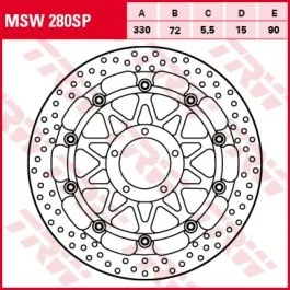 TRW MSW280SP BRAKE ROTOR SP RACE HIGH-PERFORMANCE FRONT