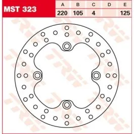 TRW MST323 BRAKE ROTOR FIXED ROUND