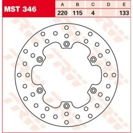 TRW MST346 BRAKE ROTOR FIXED ROUND