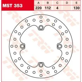 TRW MST353 BRAKE ROTOR FIXED ROUND