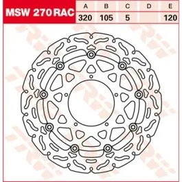 TRW MSW270RAC BRAKE ROTOR FLOATING RAC-DESIGN