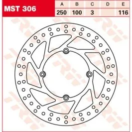 TRW MST306 BRAKE ROTOR FIXED ROUND