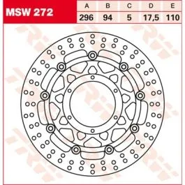TRW MSW272 BRAKE ROTOR FLOATING ROUND
