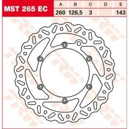 TRW MST265EC BRAKE ROTOR FIXED EC-CROSS-DESIGN WAVE