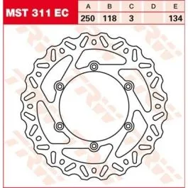 TRW MST311EC BRAKE ROTOR FIXED EC-CROSS-DESIGN WAVE