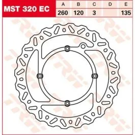 TRW MST320EC BRAKE ROTOR FIXED EC-CROSS-DESIGN WAVE