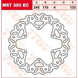 TRW MST350EC BRAKE ROTOR FIXED EC-CROSS-DESIGN WAVE