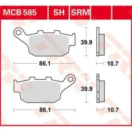 TRW MCB585 BRAKE PAD ALLROUND ORGANIC