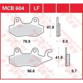 TRW MCB604 BRAKE PAD ALLROUND ORGANIC