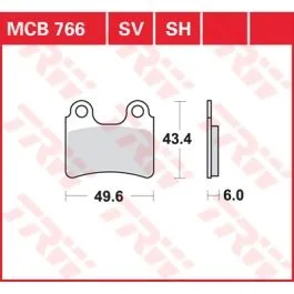 TRW MCB766 BRAKE PAD ALLROUND ORGANIC