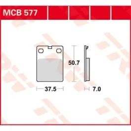 TRW MCB577 BRAKE PAD ALLROUND ORGANIC