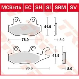 TRW MCB615EC BRAKE PAD EC-ORGANIC