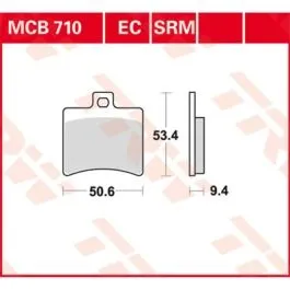 TRW MCB710EC BRAKE PAD EC-ORGANIC